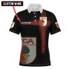 FC Augsburg Individueller Name Schwarz Polo Hemd