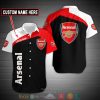 Arsenal FC Individueller Name Schwarz Rot Hawaiihemd