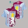 Aston Villa FC Blau Rotwein Baseball Trikot V5