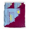Aston Villa FC Blau Rotwein Bettwäsche-Set
