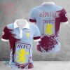 Aston Villa FC Blau Rotwein Polo Hemd V10