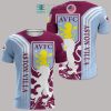 Aston Villa FC Blau Rotwein T-Shirt V5