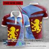 Aston Villa FC Individueller Name Blau Rotwein Polo Hemd V6
