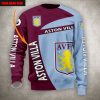 Aston Villa FC Individueller Name Rotwein Blau Sweatshirt