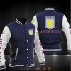Aston Villa FC Marine Blau Weiß Baseball Jacke