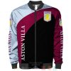 Aston Villa FC Rotwein Blau Schwarz Bomberjacke