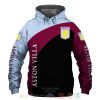 Aston Villa FC Rotwein Blau Schwarz Kapuzenpullover