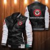 Brentford FC Schwarz Weiß LeaDier Bomberjacke