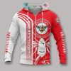 Brentford FC Weiß Rot Reißverschluss-Hoodie