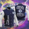 Chelsea FC Marine Blau Never Lose Faith Collegejacke