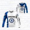 Chelsea FC Weiß Blau Kapuzenpullover