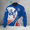 Crystal Palace FC Weiß Blau Logo Bomberjacke