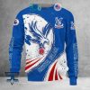 Crystal Palace FC Weiß Blau Logo Sweatshirt