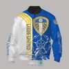 Leeds United Blau With Gelb Streifen Bomberjacke