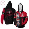 Liverpool FC Individueller Name UK Flagge Schädel Reißverschluss-Hoodie