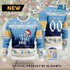 Manchester City Individueller Name Nummer Ho Ho Ho Hässliches Weihnachten Pullover V2