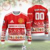 Manchester United Individueller Name Nummer Hässliches Weihnachten Pullover V2