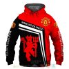 Manchester United Rot Schwarz Kapuzenpullover V5