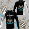 Newcastle United FC Schwarz Weiß Reißverschluss-Hoodie V2