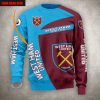 West Ham United FC Individueller Name Blau Rot Sweatshirt
