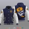 Wolverhampton Wanderers FC Dunkelblau Schädel Baseball Jacke