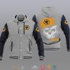 Wolverhampton Wanderers FC Grau Schädel Collegejacke