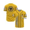 Wolverhampton Wanderers FC Individueller Name Gelb Baseball Trikot