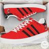 AC Milan Rot Schwarz Ausführung Stan Smith Schuhe