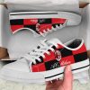 AC Milan Rot Schwarz Muster Low Top Schuhe