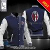 Bologna FC Dunkel Blau Weiß Baseball Jacke