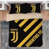 Juventus FC Schwarz Gelb Muster Bettwäsche-Set