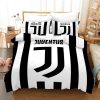 Juventus FC Weiß Schwarz Muster Bettwäsche-Set