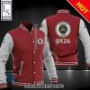 Spezia Calcio Kastanienbraun Weiß Collegejacke