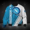 SSC Napoli Weiß Blau Kratzen Bomberjacke