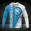 SSC Napoli Weiß Blau Kratzen Reißverschluss-Hoodie
