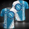 SSC Napoli Weiß Blau Kratzen T-Shirt