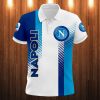 SSC Napoli Weiß Blau Licht Blau Polo Hemd