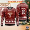 Torino FC Individueller Name Nummer Rot Ausführung Hässlich Weihnachtspullover