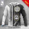Udinese Calcio Schwarz Weiß Reißverschluss-Hoodie V2