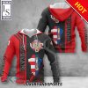 US Cremonese Schwarz Rot Kapuzenpullover V1