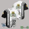 Boavista FC Schwarz Weiß Baseball Trikot