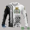 Boavista FC Schwarz Weiß Reißverschluss-Hoodie