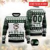 CS Marítimo Individueller Name Nummer Weiß Grün Hässliches Weihnachten Sweater