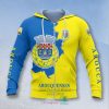FC Arouca Gelb Blau Reißverschluss-Hoodie