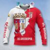 SC Braga Rot Weiß Kapuzenpullover V2