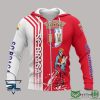 SC Braga Rot Weiß Reißverschluss-Hoodie V1
