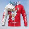SC Braga Rot Weiß Reißverschluss-Hoodie V2