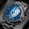 1. FC Magdeburg Individueller Name Neuer Stil StahlChrono Uhr