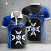 AJ Auxerre Blau Schwarz Polo Hemd