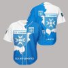 AJ Auxerre Blau Weiß Baseball Trikot